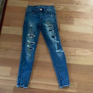 American Eagle Patch Ripped Jeans